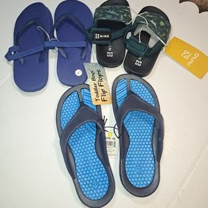 NWT- Toddler Boys Beach Shoes & Flip Flops SZ 6.5-9-12